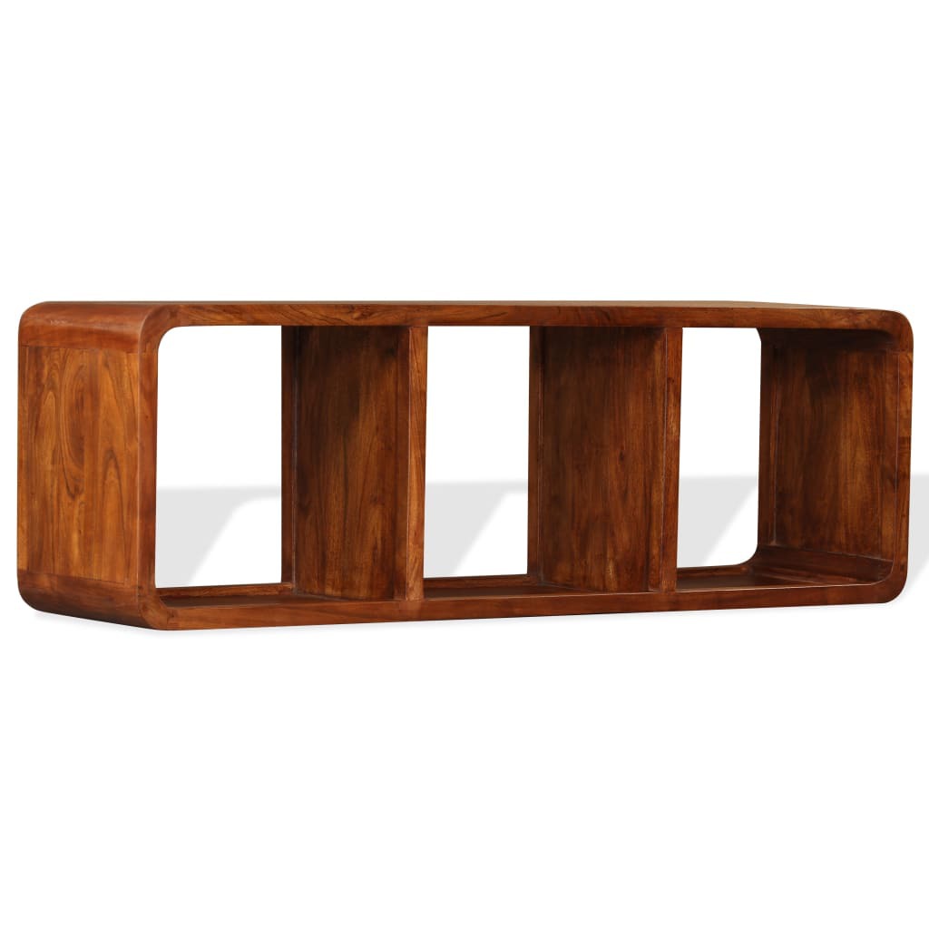 Meuble TV 120x35x45 cm Bois massif avec finition miel | Leroy Merlin