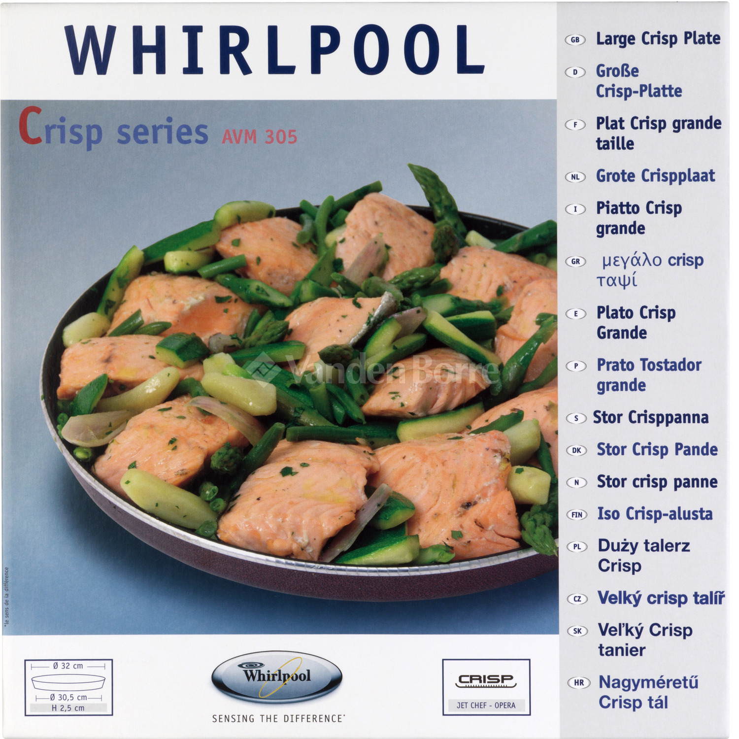 Plat Crisp Whirlpool Pour Micro-ondes - 30.5cm, Anti-adhésif, Pour Cuisson Croustillante