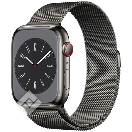 APPLE  Watch Series 8 GPS + Cellular 41mm Graphite Stainless Steel Case with Graphite Milanese Loop