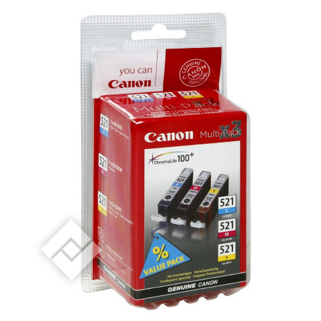 CANON CLI-521 C/Y/M PACK