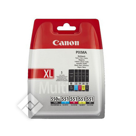 CARTOUCHE D'ENCRE CANON PGI 550 XL + CLI 551 PACK