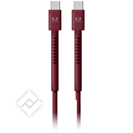 FRESH 'N REBEL USB-C-USB-C 3M RUBY RED