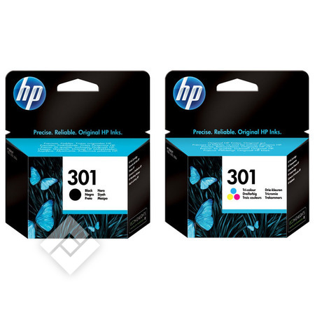 schakelaar Twisted suiker HP INKTCARTRIDGE 301 PACK BLACK + 3 COLORS - HP Instant Ink | Vanden Borre