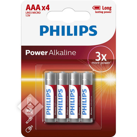 PHILIPS POWER AAA LR03 X4