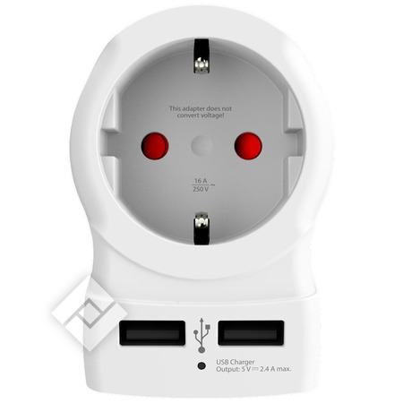 SKROSS EUROPE TO US TRAVEL ADAPTER AND USB CHARGER