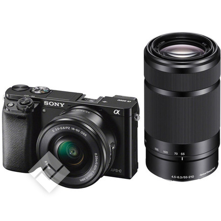 APPAREIL PHOTO HYBRIDE SONY PACK ALPHA 6000 + 16-50MM + 55-210MM + SD16GO +  SACOCHE (A6000) | Vanden Borre