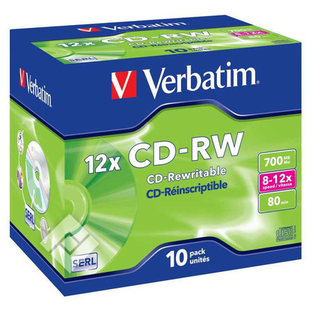 VERBATIM CD-RW 700MB X10 8-12X
