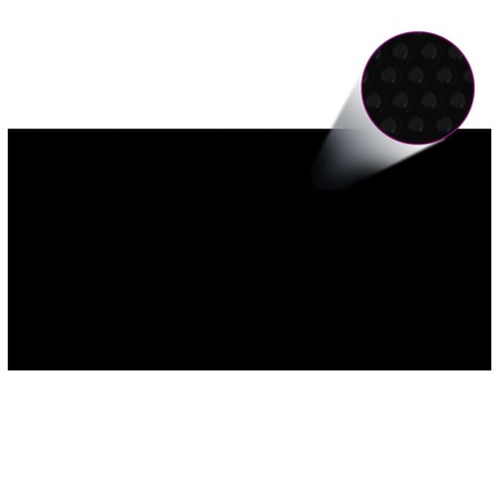 VIDAXL Zwembadhoes 732x366 cm PE zwart