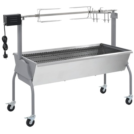 VIDAXL Rtissoire pour barbecue lectrique Acier inoxydable