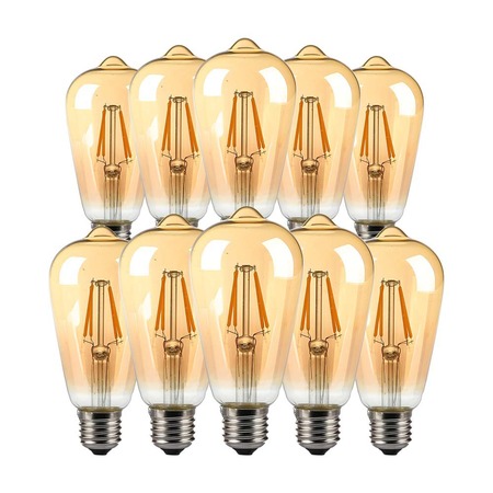 VTAC VT-1964 10-pack ST64 lampe  LED  filament - E27