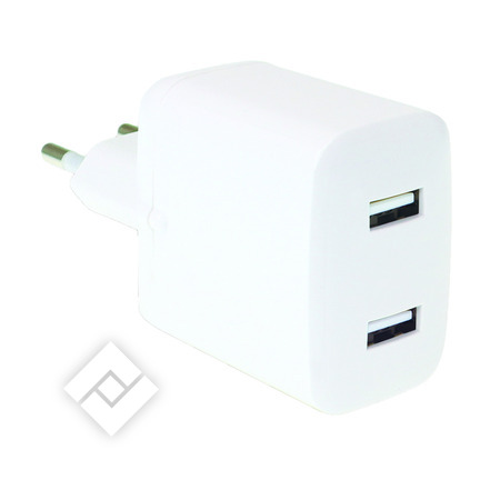 WEFIX CHARGEUR 2XUSB-A.4A BLANC